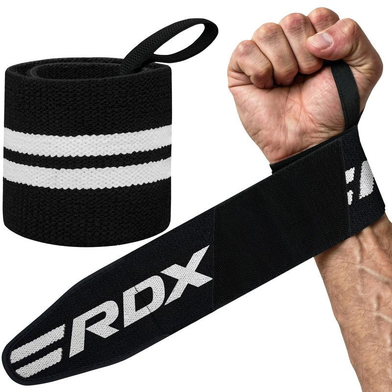 RDX Wrist Wraps for Weightlifting (Pair), IPL USPA Approved, Elasticated 18” Cotton Straps Support with Thumb Loop, Gym Wrap for Weight Lifting Powerlifting Competition Strength Training Bodybuilding