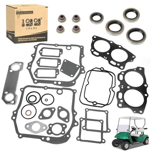 10L0L Golf Cart Gasket Seal Rebuild Kit for EZGO 295cc 350cc 4 Cycle Gas Golf Cart 1991-2008 Fuji Robin Engine Pre MCI Inc MCI Breather, Engine Rebuild Breather Gasket Seal Kit, OEM# 7608902