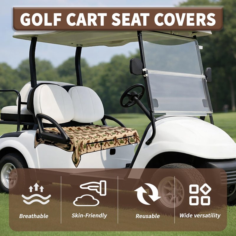rywyyebsi Golf Cart Seat Covers with Front Pockets Golf Cart Seat Towel Blanket for Men Women Keeps Seat Comfortable and Clean 51"x 31" Golf Cart Accessories for 2-Person Seats Decorations