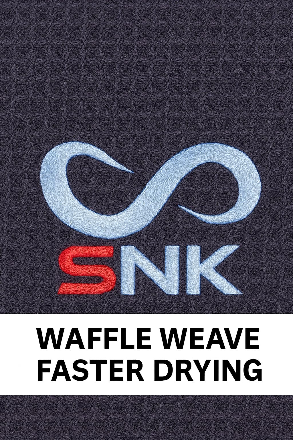 SNK SPORTS Golf Towel - Premium Tri Fold Ultra-Absorbent Cotton Golf Towel for Golf Carts or Clubs - Dimensions - Golfing Gear - Waffle Weave Pattern