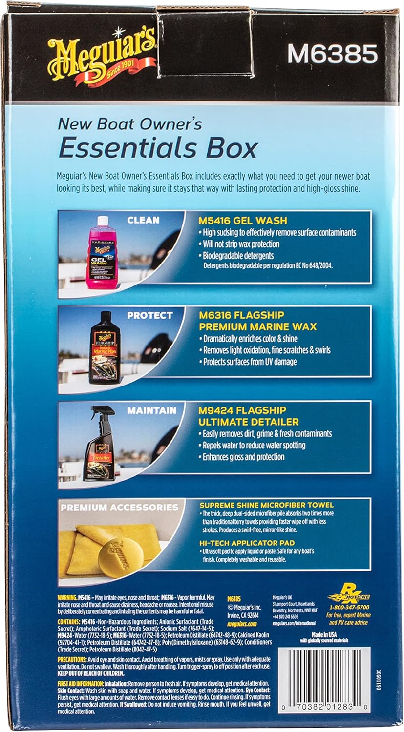 Meguiar's Boat Cleaning Kit - Premium Marine-Grade Essentials for Your Boat or RV