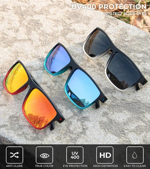 KALIYADI Polarized Sunglasses - Lightweight UV Protection for Men | Ideal for Driving, Fishing, Golf