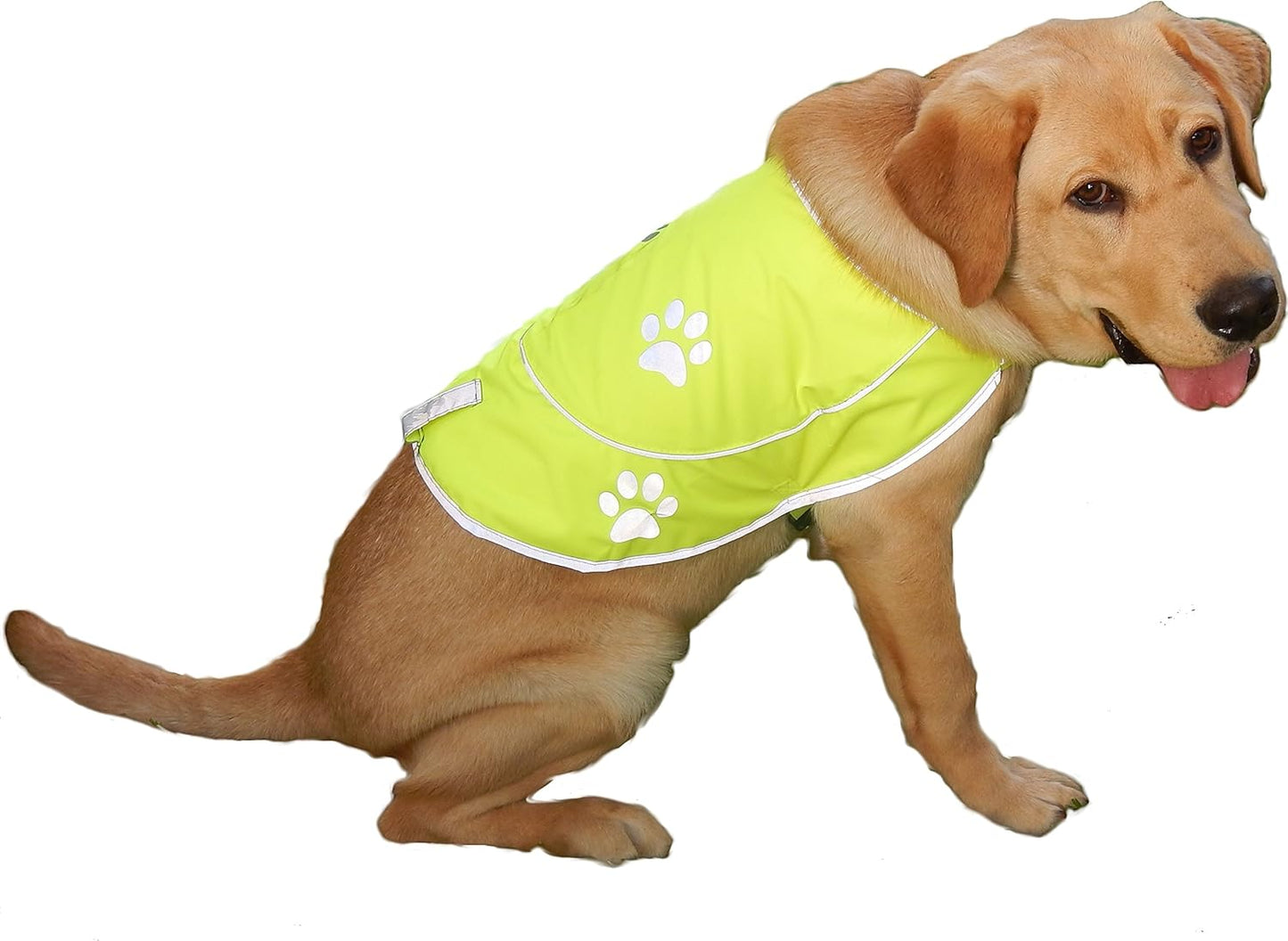 Skiennix Dog Reflective Vest - High Visibility Safety Jacket with Elastic Straps | Yellow, XX-Large