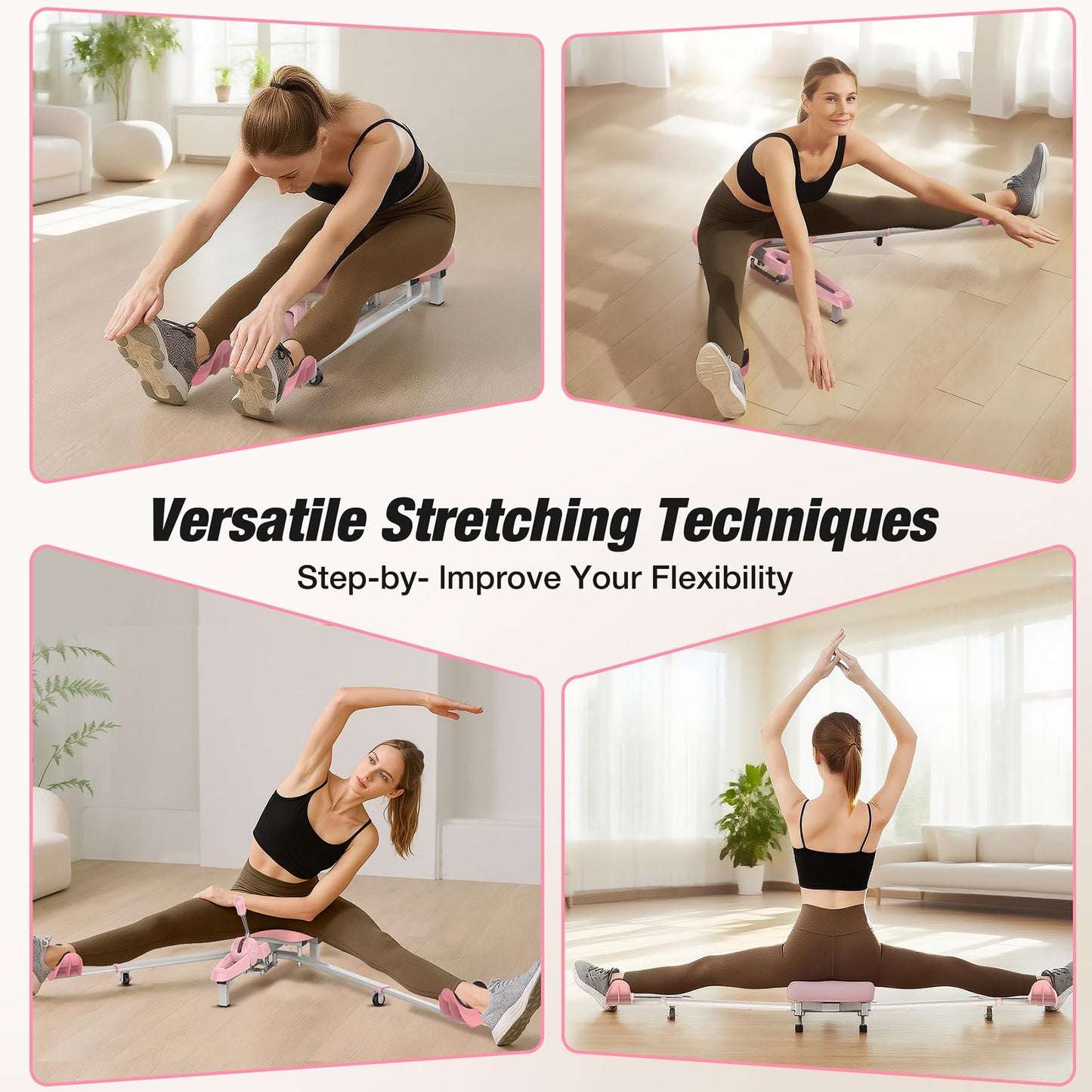 Split Machine, Leg Stretcher Split Machine for Flexibility, Adjustable 0-190° Leg Stretching Equipment Suitable for Ballet Yoga, Dance and Gymnastics, 330lb Capacity