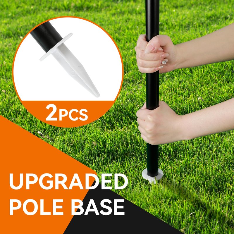 12ft Badminton Net Set for Backyard Beach with Durable Anti-Sagging Net, Heavy Duty Poles, 2 Aluminum Badminton Rackets, 3 Shuttlecocks, Carry Bag - Easy Setup & High Stable (Black and Green, 12ft)
