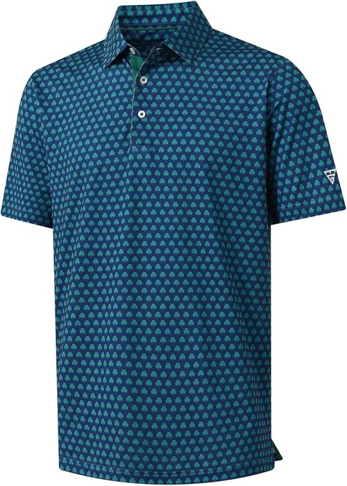 M MAELREG Men's Golf Shirt - Short Sleeve Dry Fit Polo with Moisture Wicking Patterns | Performance Comfort