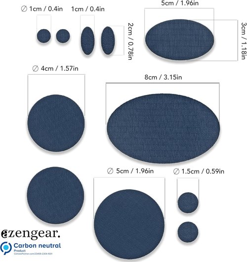 aZengear Repair Patches - Waterproof Self-Adhesive Fabric for Jackets, Shoes & Tents | Navy Blue