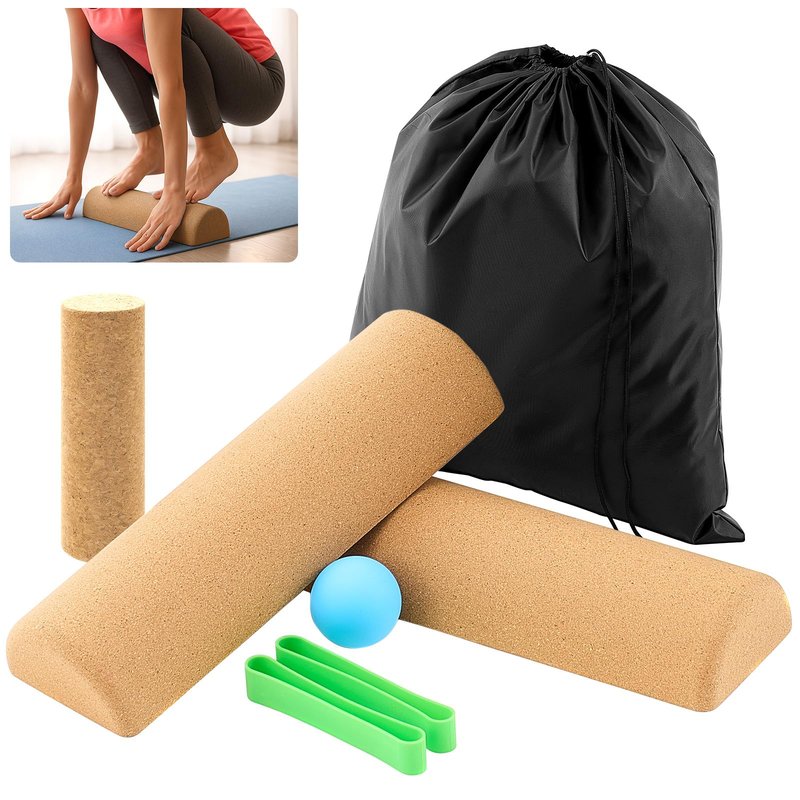 Soulchen Cork Balance Board, Foot Strengthener for Enhanced Foot Function, Textured Natural Ankle Stability Trainer, Balance Stability, Mobility Support, Improve Mobility and Prevent Falls