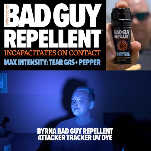 Byrna BGR Pepper Spray - Maximum Stopping Power | UV Marking Dye Technology | Military Strength Self-Defense (30 Ft Range) - 1 LB