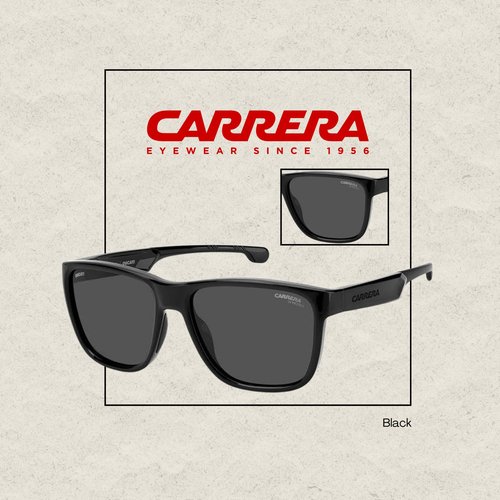 Carrera-Ducati CA003/S 807 57MM Black/IR Grey Square Sunglasses for Men+Bundle with Accessory Eyewear Kit