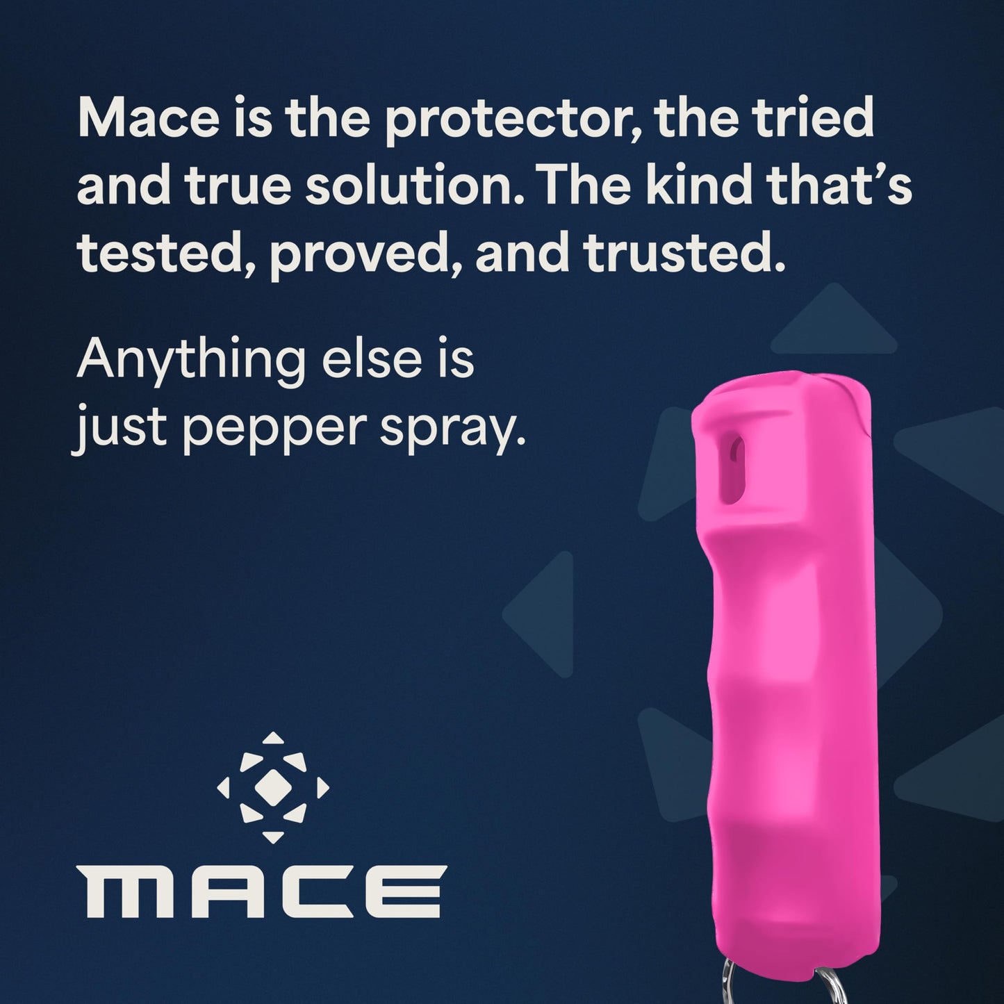 Mace Pepper Spray - 3-Pack Clip On Hard Case Model, 0.42 oz, 12 Feet Range, Max Police Strength, Long Lasting UV Dye, Flip Top Safety Cap, Self Defense Pepper Spray for Women & Men - Pink
