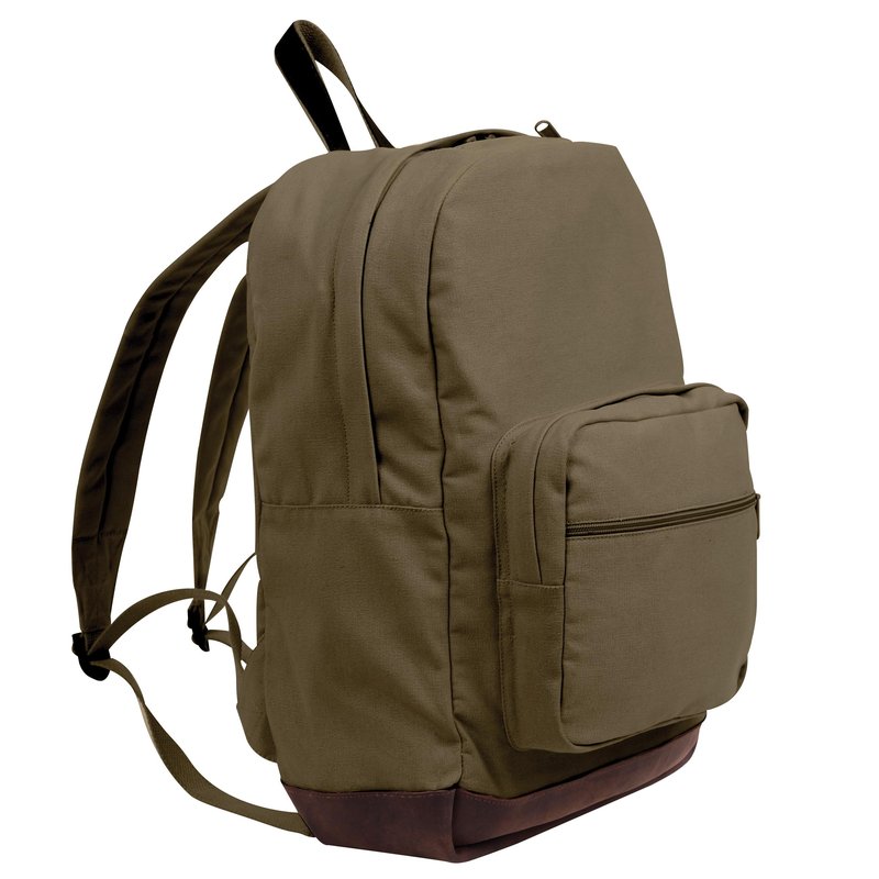 Rothco Vintage Canvas Teardrop Backpack - Classic Style with Leather Accents