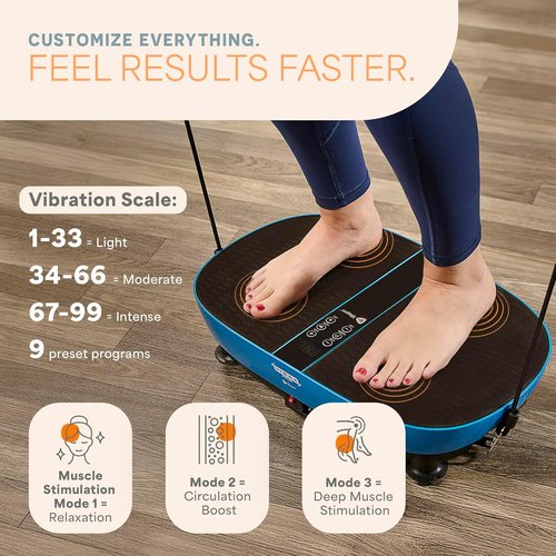 Lifepro Vibration Plate - Whole-Body Vibration Machine for Lymphatic Drainage | Remote Control & EMS