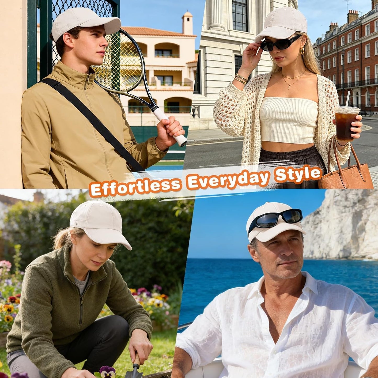 ZOORON Baseball Cap - Unstructured Low Profile Dad Hat | Soft Brim Adjustable for Outdoor Golf