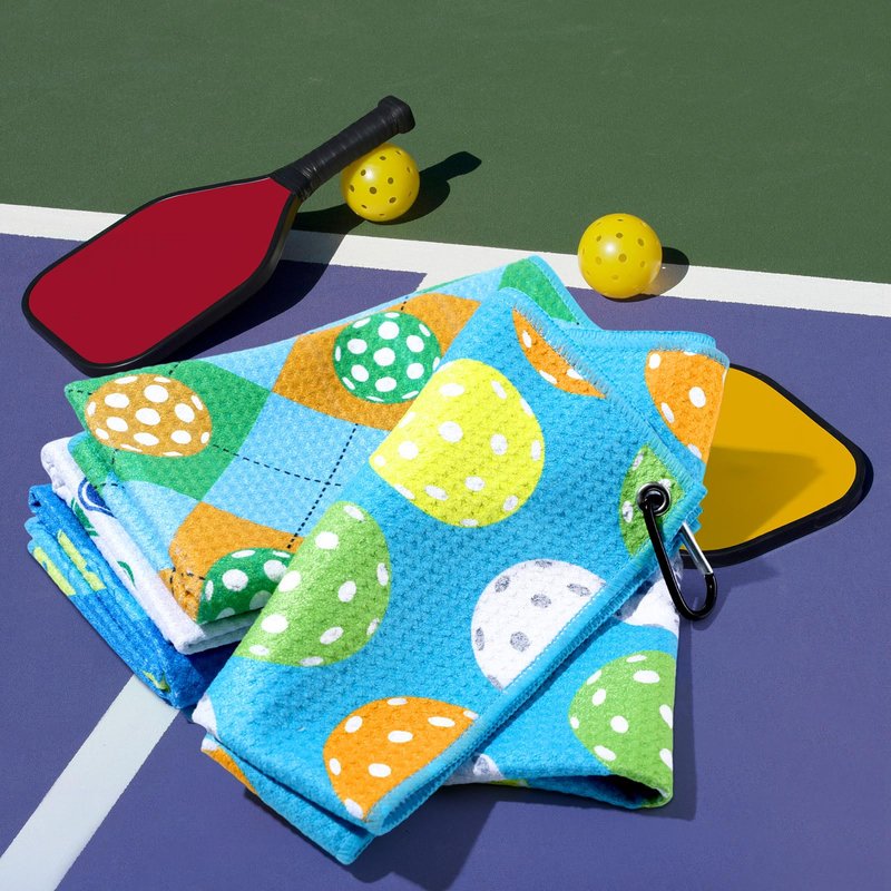 Windkream 4 Pcs Soft Dinkball Towels 15 x 17 Inch Sweat Absorbent Fast Drying Towels with Clip Tennis for Men Women Dinkball Gifts