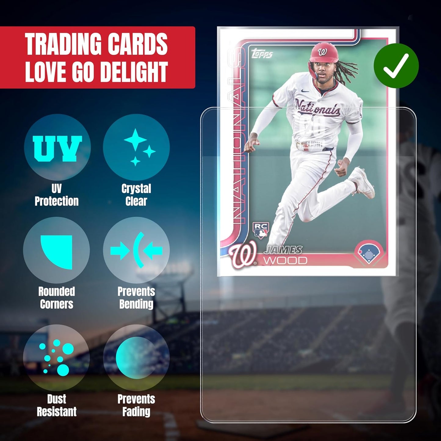 PSA Semi Rigid Card Holders - 100 Bundle for Grading Baseball & Trading Cards | 50 Holders + 50 Soft Sleeves - 3-5/16” x 4-7/8”