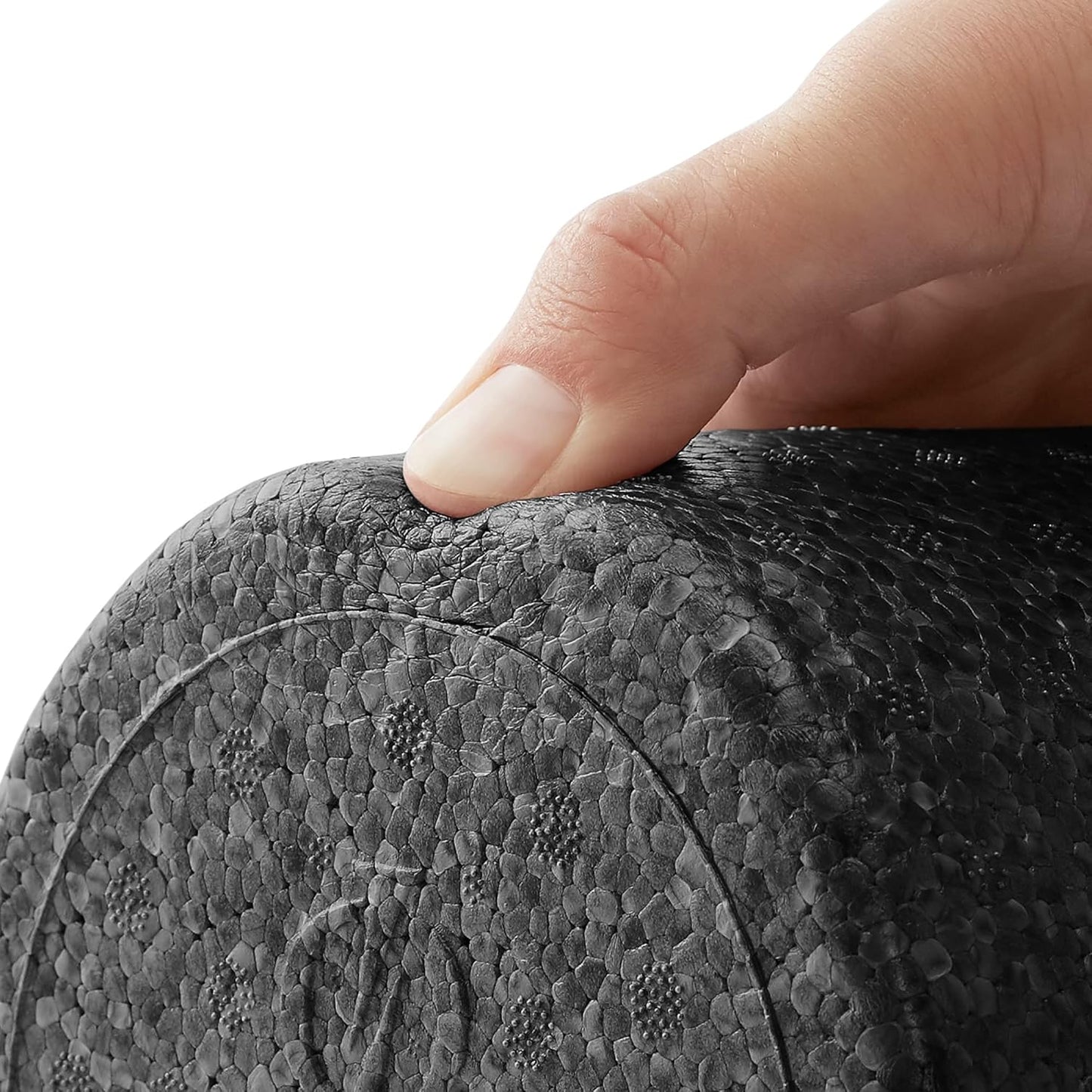 Philosophy Gym High-Density Foam Roller - 18" Round for Exercise, Massage & Muscle Recovery | Black