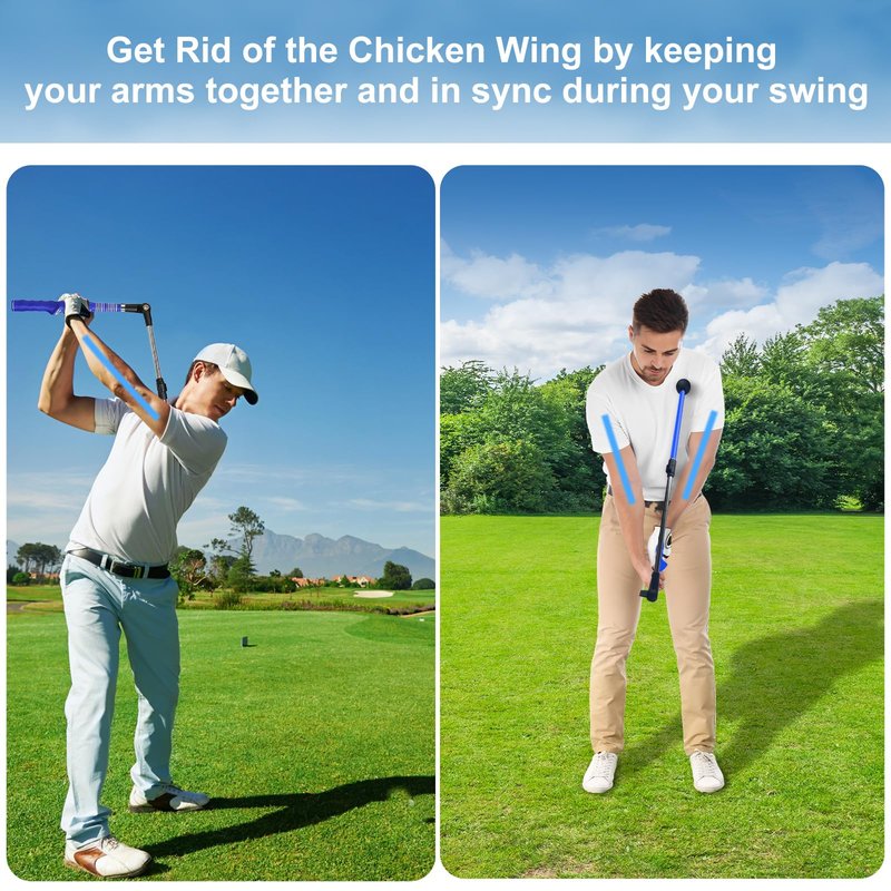 Asyxstar Golf Swing Trainer aid - Golf Training aid to Improve Hinge, Forearm Rotation, Shoulder Turn.Portable Collapsible Golf Swing Trainer Equipment with Golf Grip Trainer