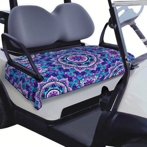 syienasdk Boho Golf Cart Seat Covers, Bohemia Breathable Golf Cart Seat Towel Blanket for 2-Seat Golf Carts, Golf Club Car Accessories 51''x 31''