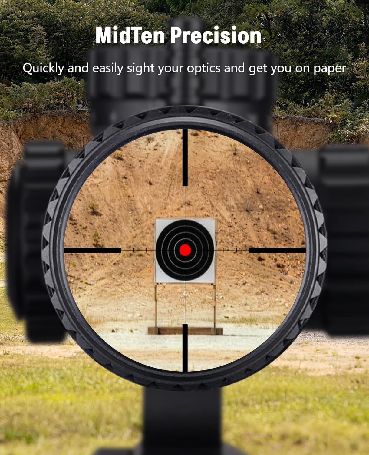 MidTen Bore Sight Laser Kit - 64 Adapters for 0.167 to 12GA Calibers | Rechargeable Green/Red Laser