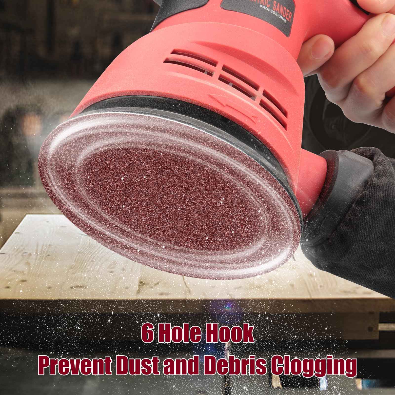 100 PCS 6 Inch Sanding Discs, Hook and Loop Sandpaper 20 x 60 80 120 240 400 Grit Set, Round Orbital Sand Paper Discs for Sander