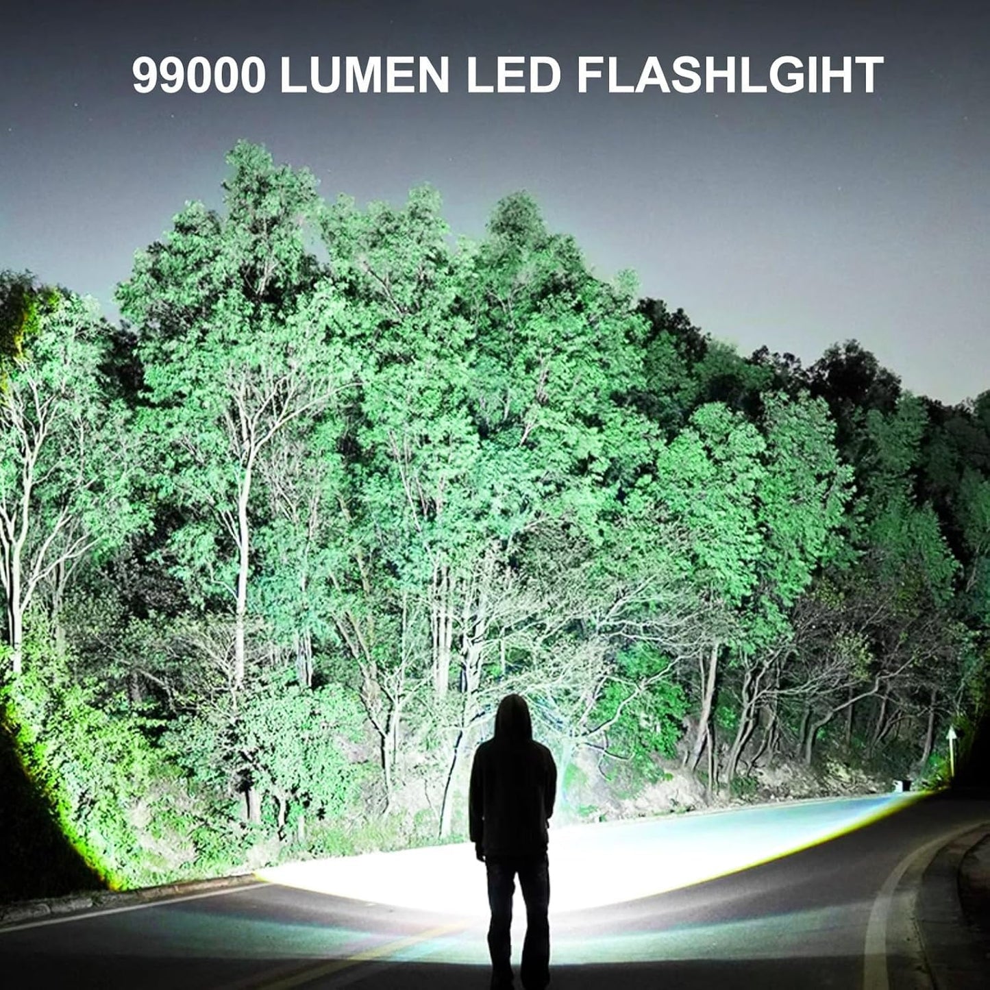 Alicegirl Rechargeable Flashlights 99000 High Lumens 2 Pack, Led Super Bright Flashlight with 5 Modes & IPX7 Waterproof, 15H Running Time, High Powered Flash Light for Home Camping Home Emergencies