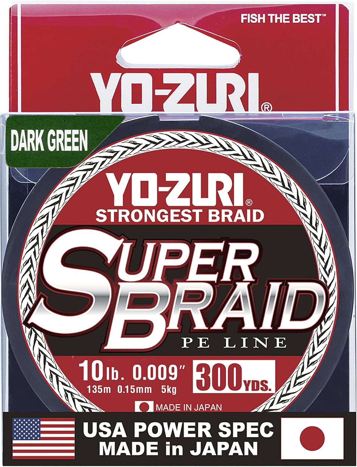 Yo-Zuri Super Braid Fishing Line - Durable, High-Performance Braided Line | 150 Yards, Green