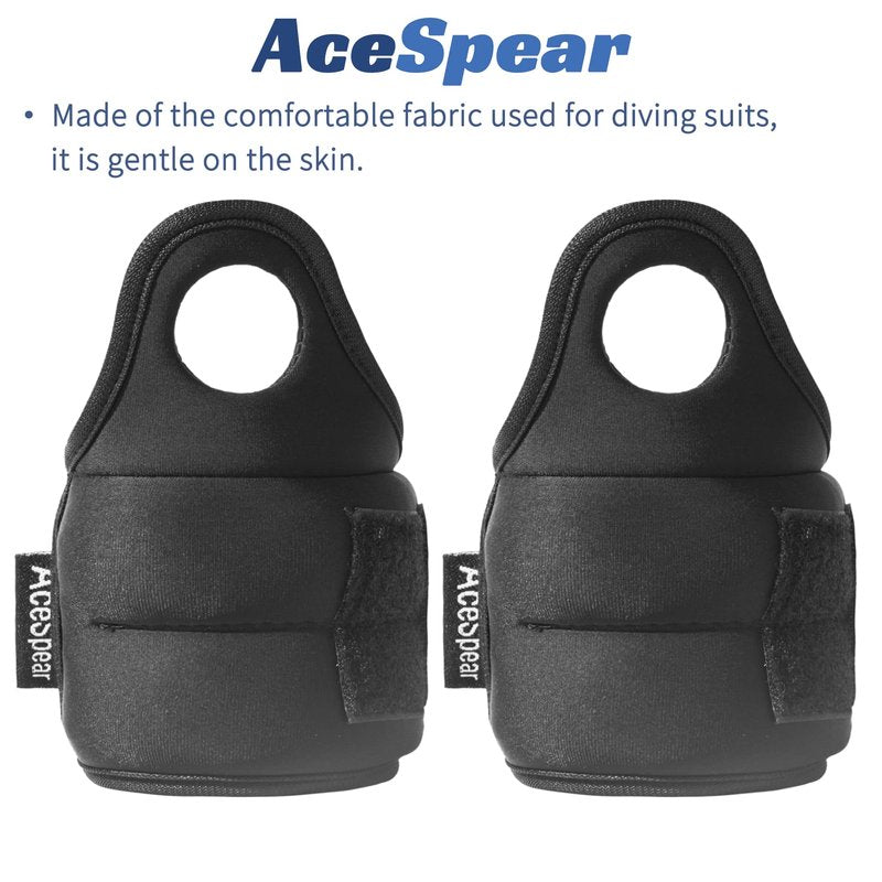 AceSpear Wrist Weights with Thumb Loops Lock for Men Women 1lb*2 2lbs*2 3lbs*2 Ankle Weights Weighted Gloves for Running Strength Training Walking Exercises (Black, 3 lbs x 2)
