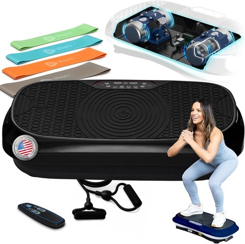Lifepro Waver Mini Vibration Plate - Compact Exercise Machine with Remote & Bands | 99 Speed Levels for Muscle Toning & Lymphatic Drainage
