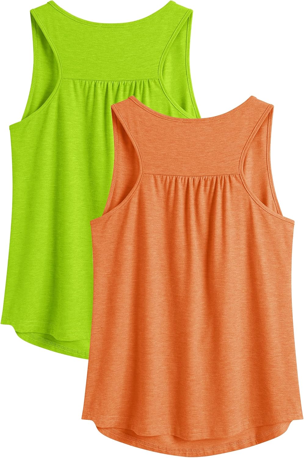 PINSPARK Women's Workout Tops - Lightweight Racerback Tank for Yoga & Gym | 2-Pack, Sizes S-3XL