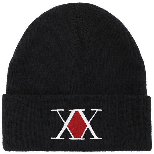 Hunter X Hunter Embroidered Logo Black Cuff Beanie