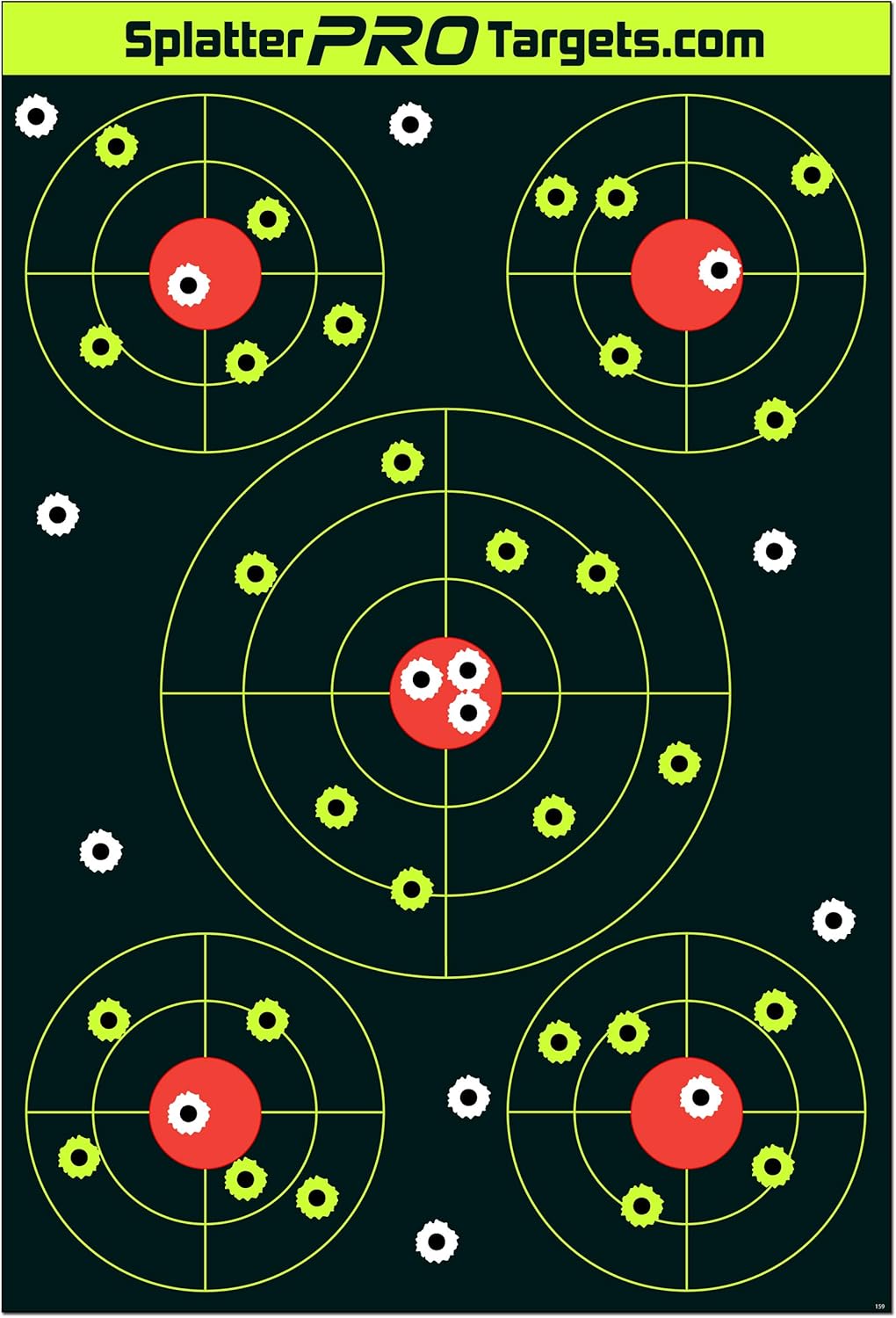 Splatter Targets - 12x18 Inch Bright Burst Impact Visuals for Instant Shot Feedback