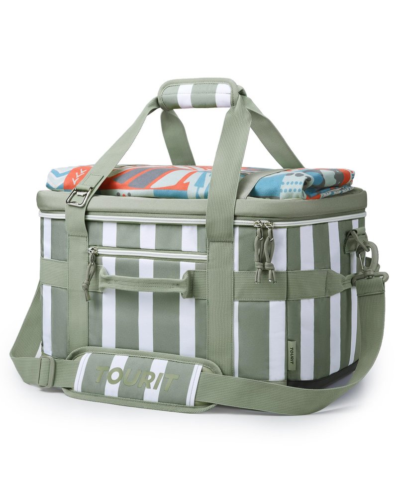 TOURIT Soft Sided Cooler Bag Insulated 48/60 Cans, Large Collapsible & Leakproof Ice Chest for Picnic, Beach, Camping, Travel