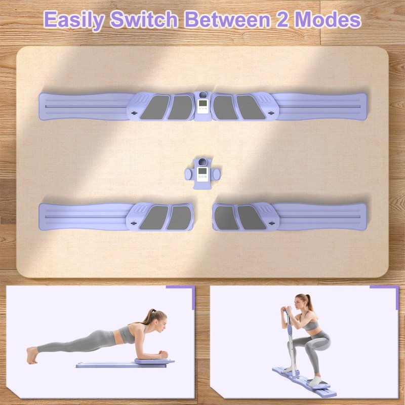 renZEC Pilates Board - Pilates Reformer Set, Multi-Detachable Ab Trainer Machine for Home, 6 in 1 Pilates Slider Board, 330 lbs Capacity, Foldable Pilates Equipment for Women Core Workouts