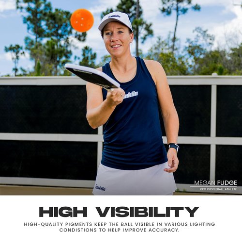 Franklin Sports X-40 Outdoor Pickleballs - Official USA Pickleball Tour Regulation Size - Durable & High-Visibility