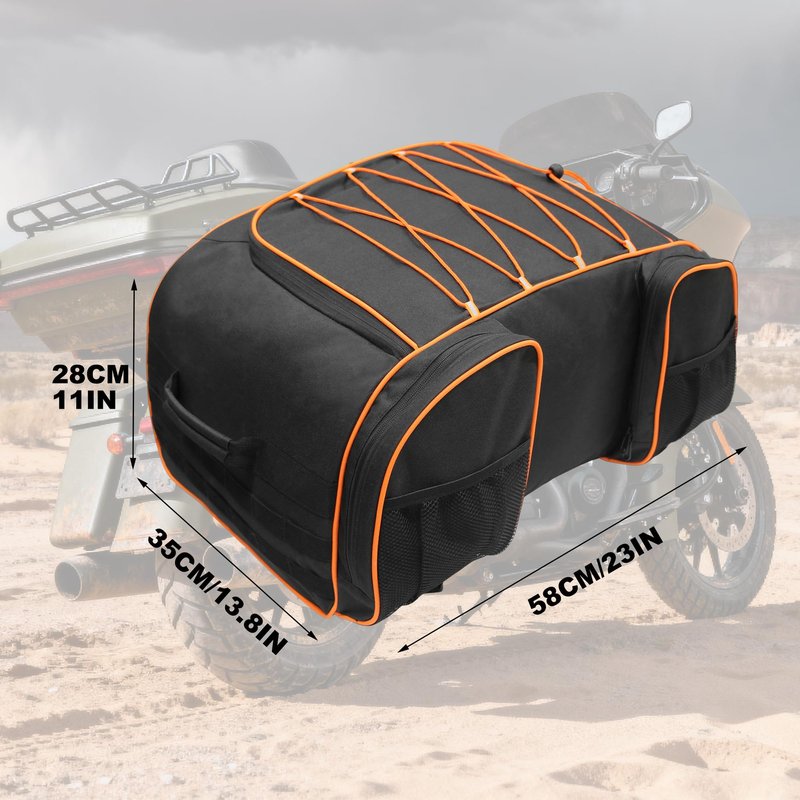 MYDAYS Motorcycle Tail Bag, Motorcycle Travel Luggage Bag, Rear Rack Trunk, Motor Pannier Bag