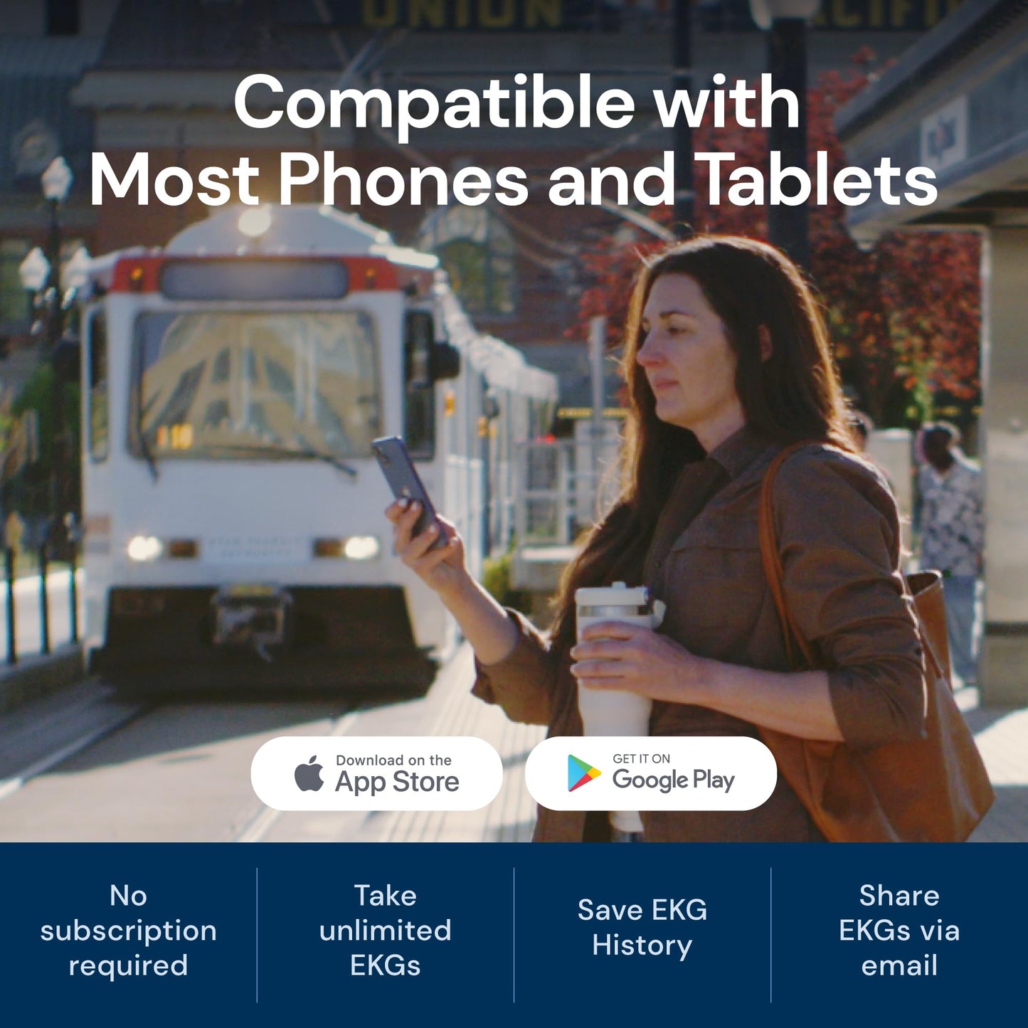KardiaMobile Card Credit-Card Sized EKG, Medical-Grade & FDA-Cleared Personal Heart Monitor, Bluetooth Enabled, On-The-Go Check-Up Anywhere, Compatible with Most Smartphones, No Subscription Required
