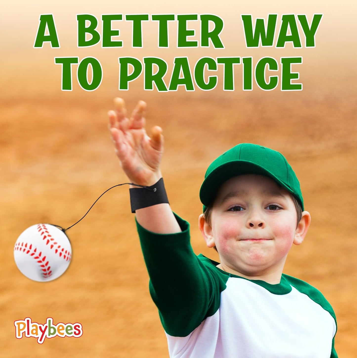 Playbees Reactive Practice Baseballs - Elastic Cord for Training & Outdoor Fun | 6 Pack for Kids