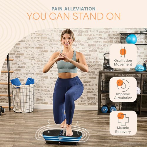 Lifepro Vibration Plate - Whole-Body Vibration Machine for Lymphatic Drainage | Remote Control & EMS