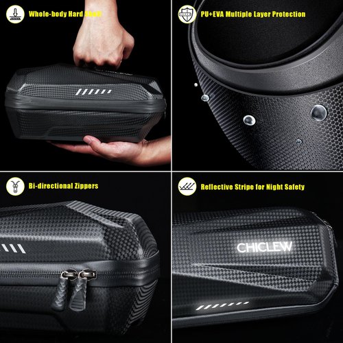 CHICLEW 3L Large Scooter Bag, Quick Release Portable Electric Scooter Storage Bag, Waterproof XL Scooters Handlebar Bag for Scooters, Bikes, Segway Ninebot and NIU