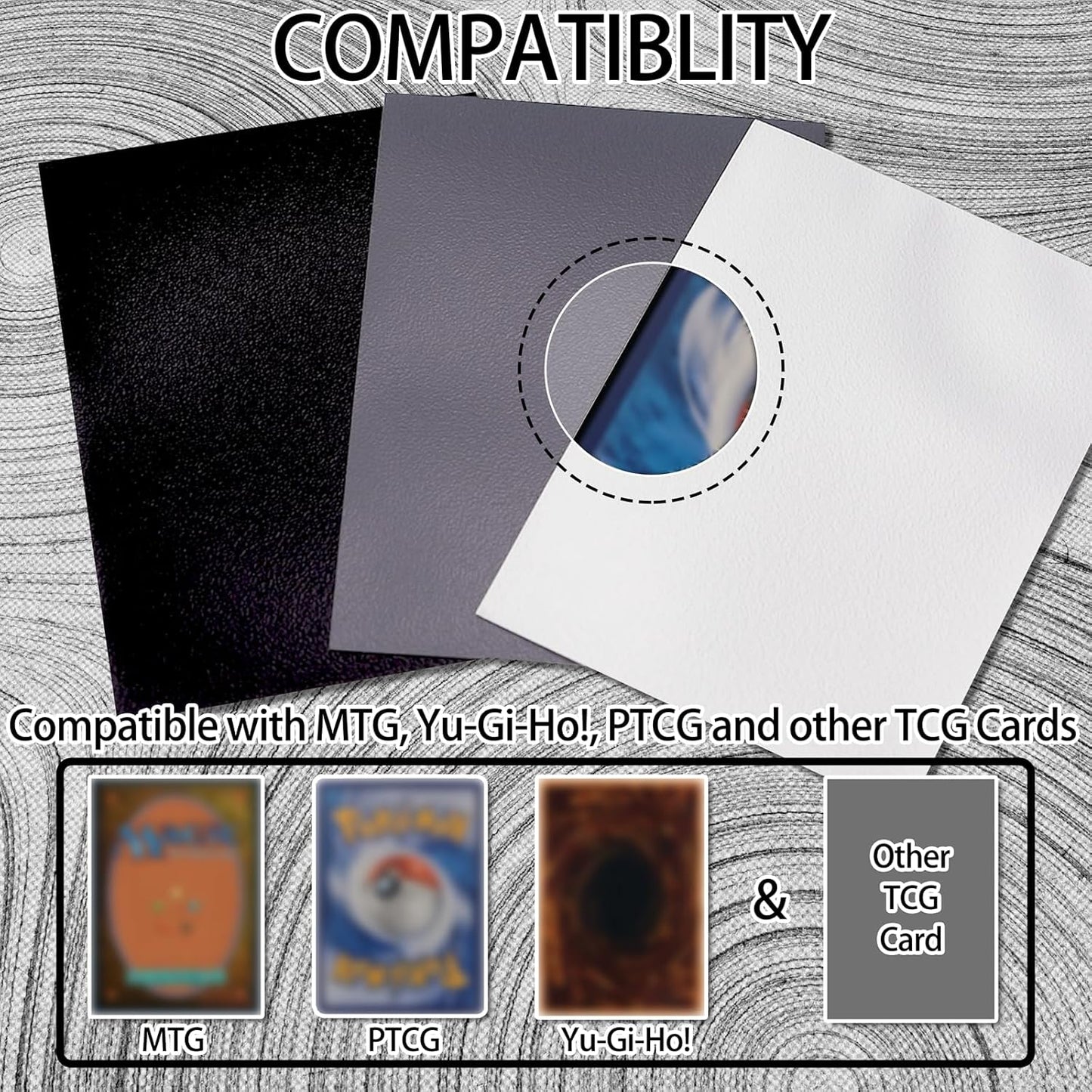 SANZIE Matte Card Sleeves - 68 Count Trading Card Protectors for MTG, TCG & PTCG (Black)