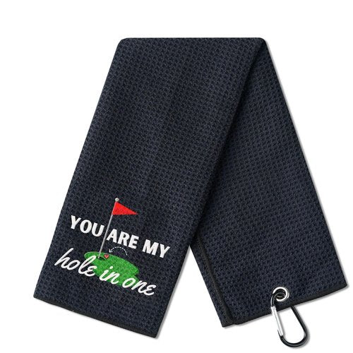 CybGene Valentines Gifts for him Golf Towel, Golf Valentines Day Gifts for him, 40 x 60cm Microfiber Golf Towel for Golf Bags,for Christmas