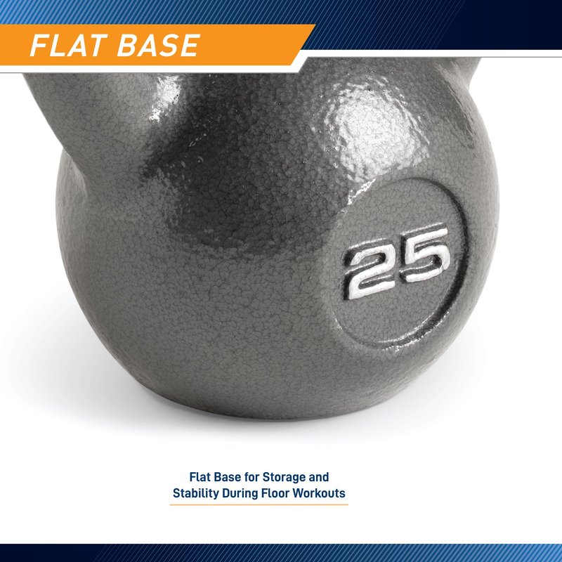 Marcy Hammertone Kettlebells, Ideal Workout WeightsFor Home Gym, Cast Iron, Black, 25lbs HKB-025