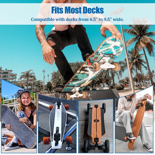 2PCS Skateboard Wall Mount, 360° Rotating Skateboard Wall Hanger, Extending and Floating Display Skateboard Holder, Fits 4.4"-10.2" Decks, Any Horizontal Angle, Suitable for Skateboard Lovers