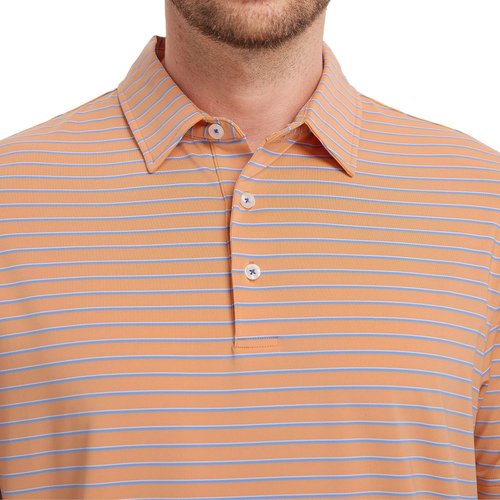 M MAELREG Golf Shirts for Men - Moisture-Wicking Striped Polo | Performance Dry Fit Short Sleeve