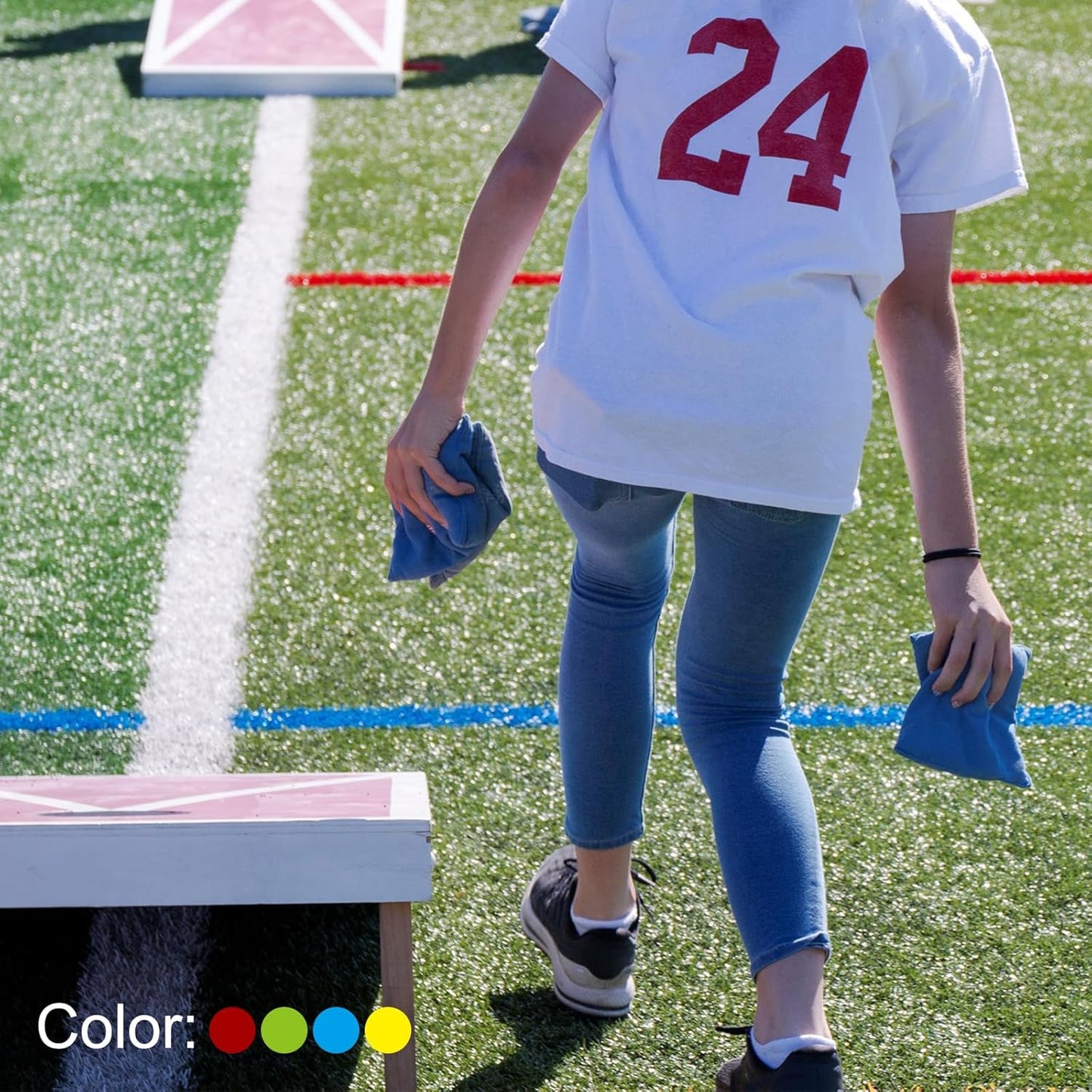 PATIKIL Cornhole Bean Bags - Durable Canvas Sandbags for Outdoor Yard Games | Fun Carnival Tossing Set