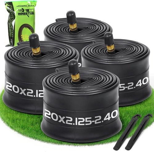 Bike Tube 2-Pack by [Brand Name] - 20/26x2.125 Inner Tubes with 35mm AV Schrader Valve & Tire Levers