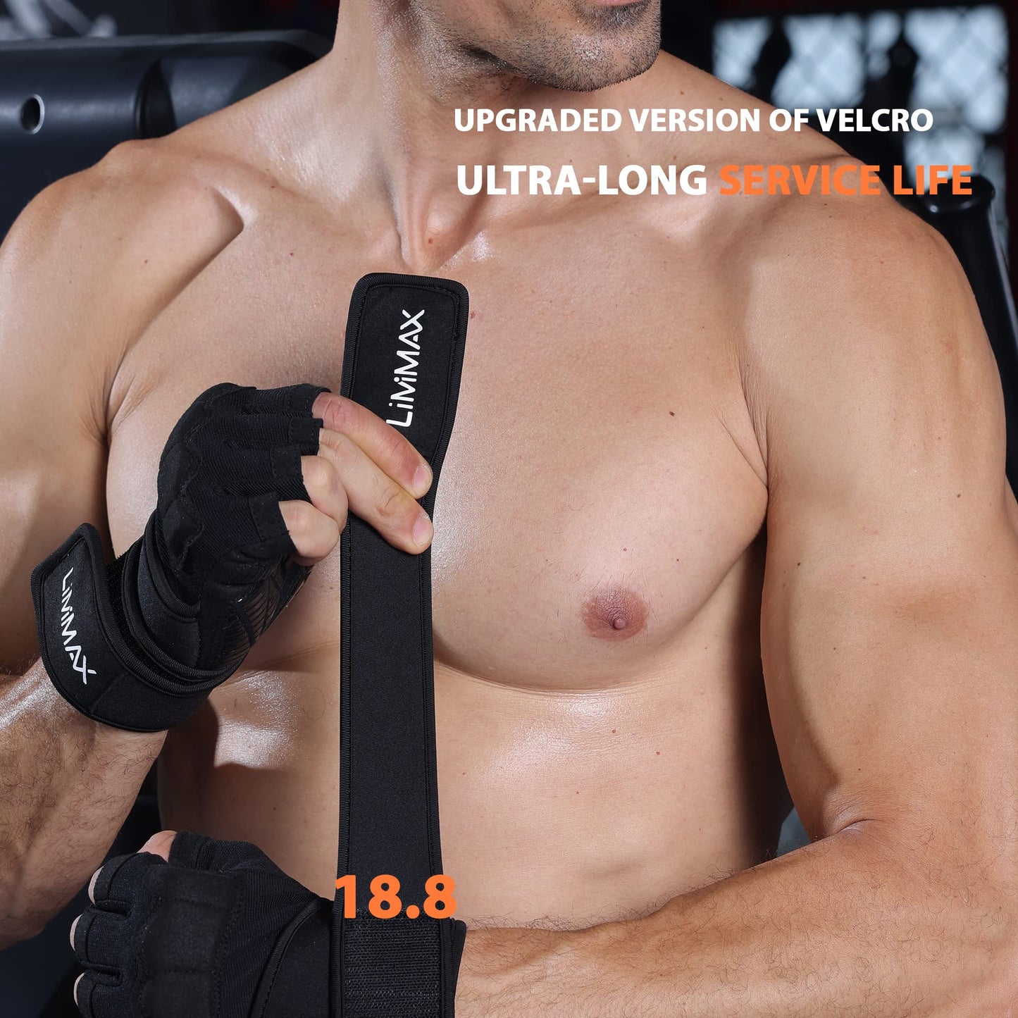 LiMMAX Workout Gloves for Men Women Gym Weight Lifting Padded Gloves with Wrist Wrap Support, Full Palm Protection & Silicone Grip Gym, Cross Training