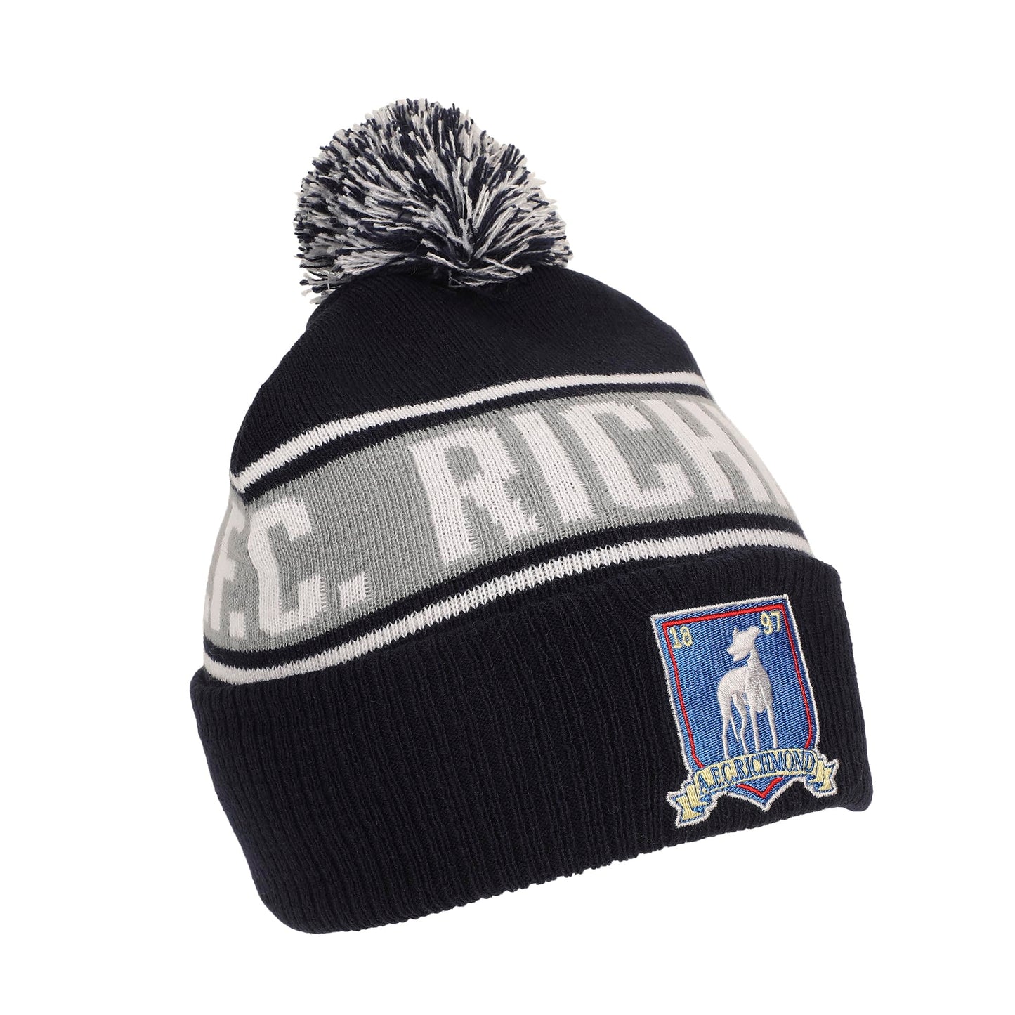 Bioworld Ted Lasso Jacquard and Logo Black Cuff Beanie