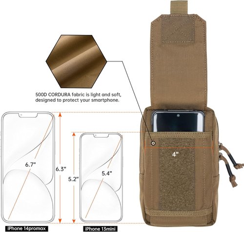 EXCELLENT ELITE SPANKER Tactical EDC Pouch - Versatile Molle Utility Holster for Phones & Tools